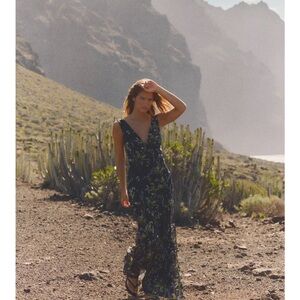 NWT Floral Tulle Maxi Dress